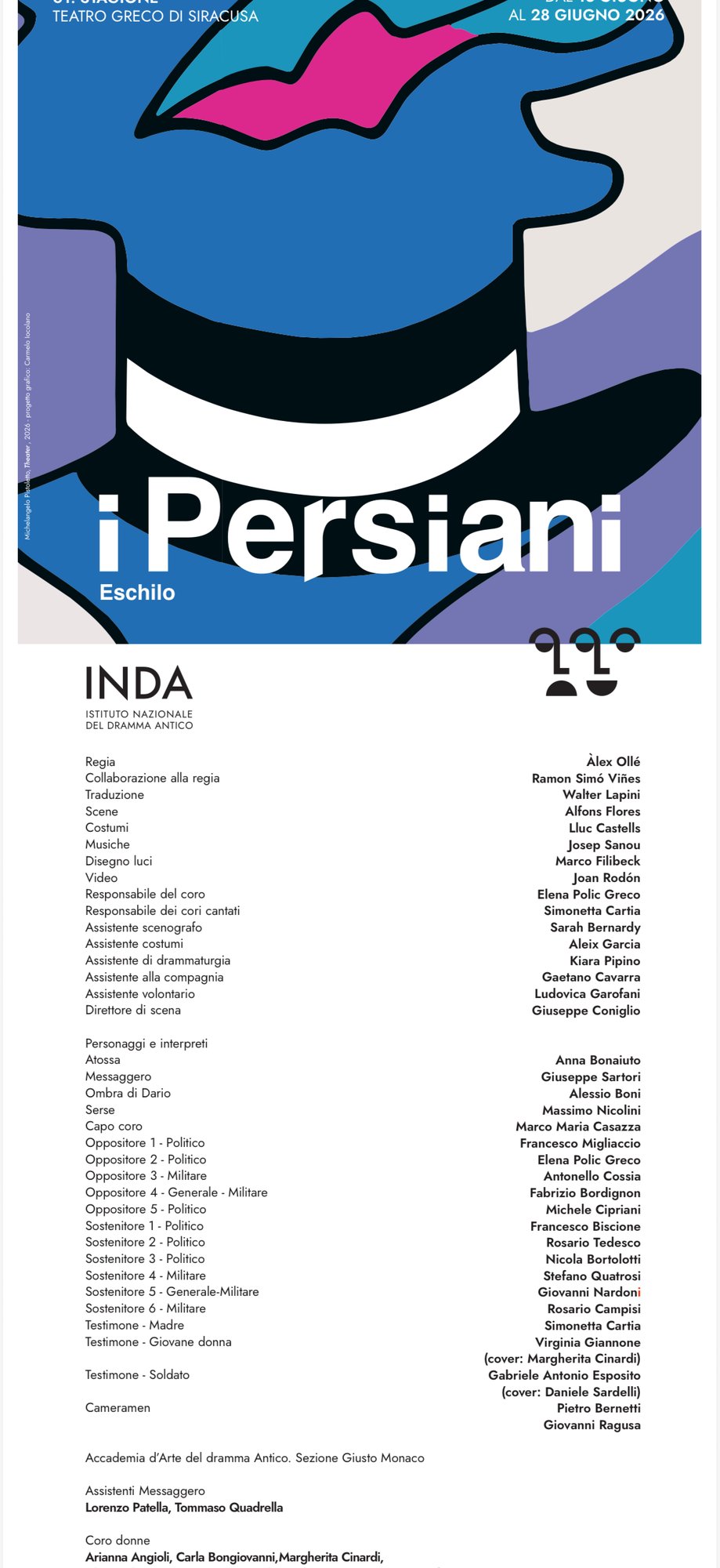 Persians production poster, INDA Foundation